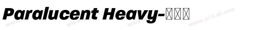 Paralucent Heavy字体转换